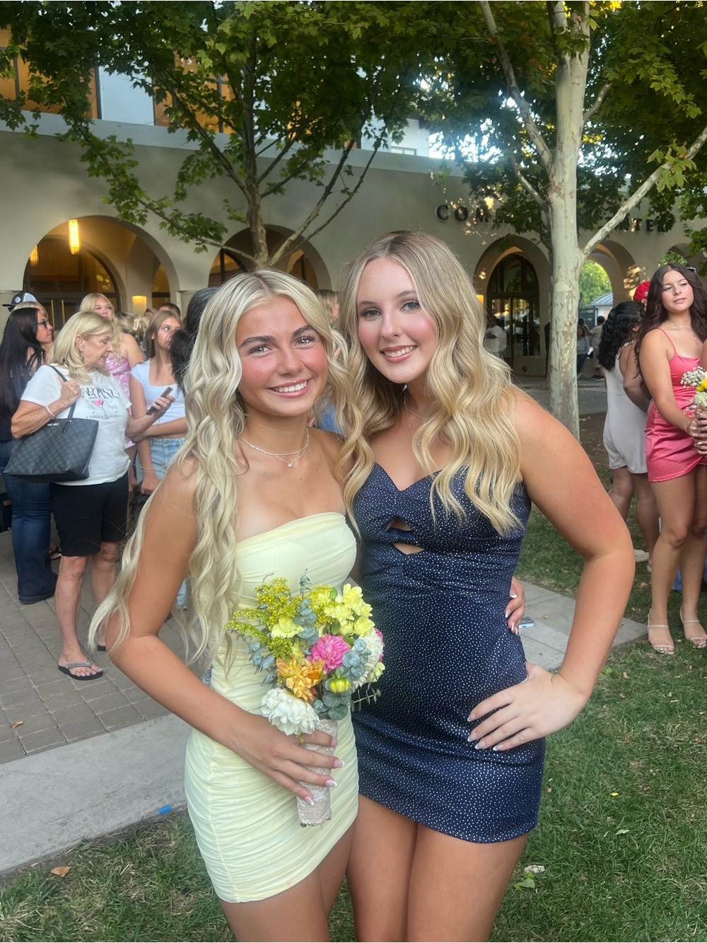 Navy homecoming dress, ON RIGHT
worn once